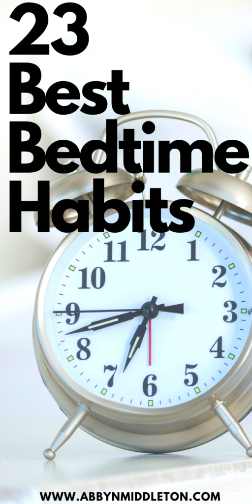 Best bedtime habits