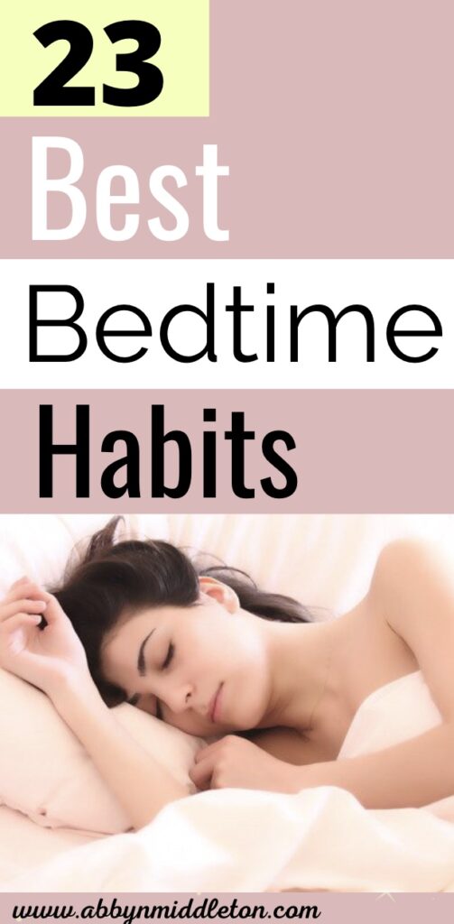 Best bedtime habits